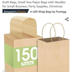 Pureegg 8" Brown Gift bags